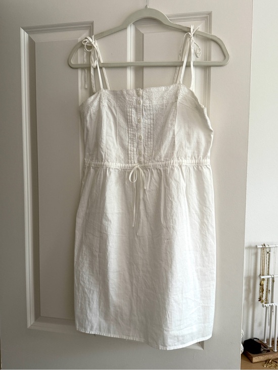 Brandy Melville Dresses & Skirts - Brandy Melville White Tie-Shoulder Mini Dress